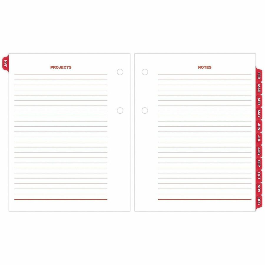 Compact Desk Calendar Refill, 3 x 3.75, White Sheets, 12-Month (Jan to Dec): 2024