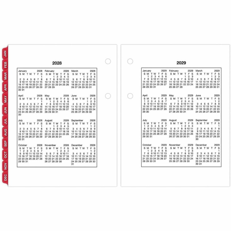 Compact Desk Calendar Refill, 3 x 3.75, White Sheets, 12-Month (Jan to Dec): 2024