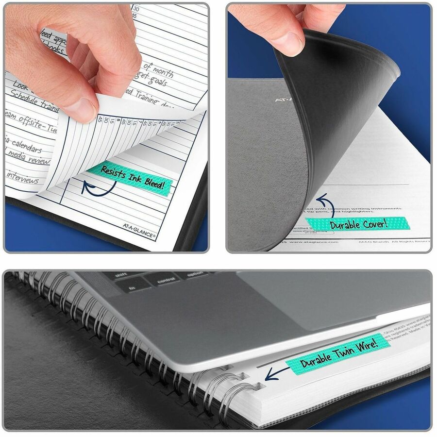 DayMinder Weekly Appointment Book, Vertical-Column Format, 11 x 8, Black Cover, 12-Month (Jan to Dec): 2024