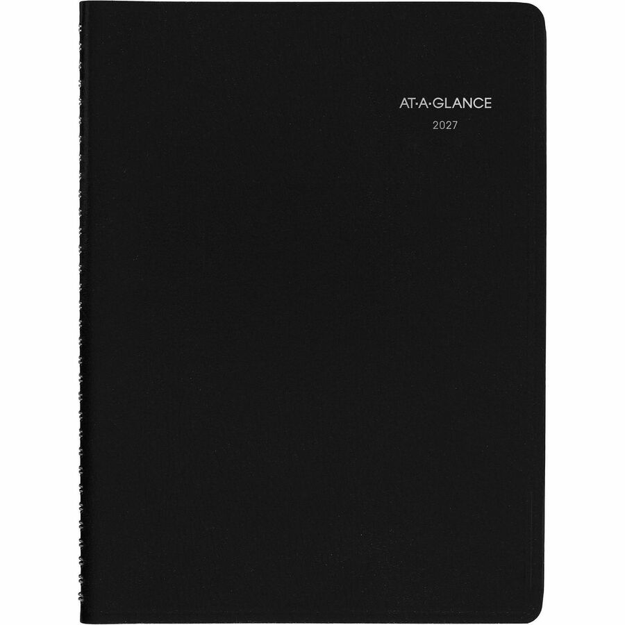 DayMinder Weekly Appointment Book, Vertical-Column Format, 11 x 8, Black Cover, 12-Month (Jan to Dec): 2024