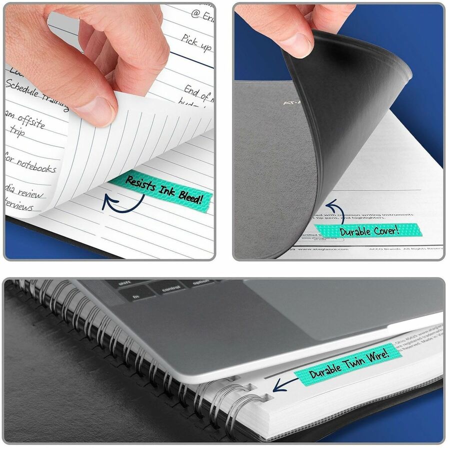 DayMinder Open-Schedule Weekly Appointment Book, 8.75 x 7, Black Cover, 12-Month (Jan to Dec): 2024