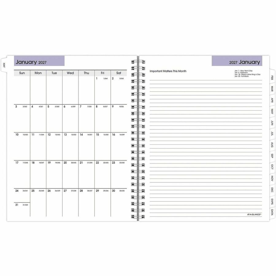 DayMinder Executive Weekly/Monthly Refill, 8.75 x 7, White Sheets, 12-Month (Jan to Dec): 2024