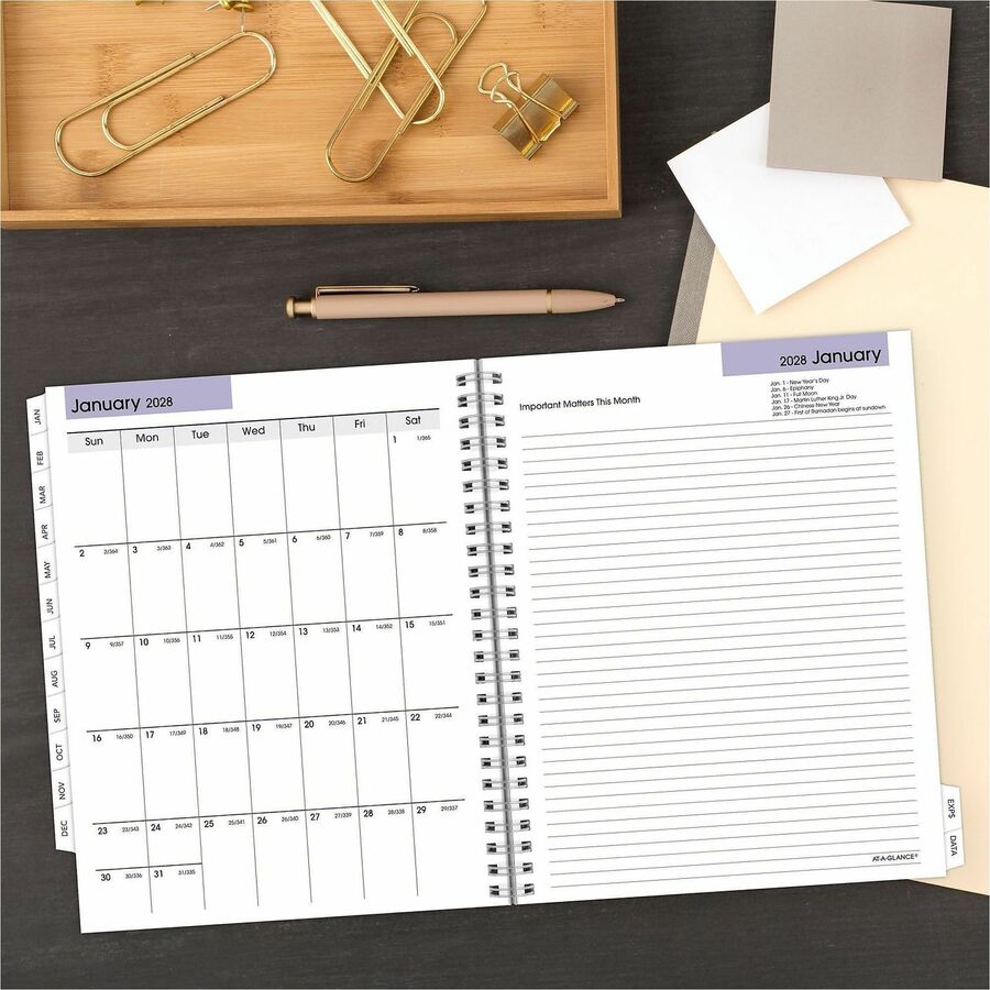 DayMinder Executive Weekly/Monthly Refill, 8.75 x 7, White Sheets, 12-Month (Jan to Dec): 2024