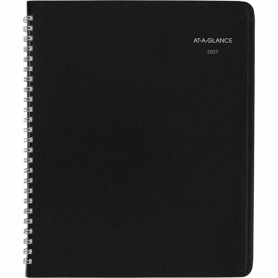 DayMinder Weekly Planner, Vertical-Column Format, 8.75 x 7, Black Cover, 12-Month (Jan to Dec): 2024