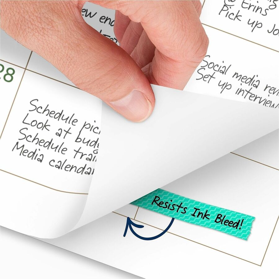 Two-Color Desk Pad, 22 x 17, White Sheets, Black Binding, Clear Corners, 12-Month (Jan to Dec): 2024