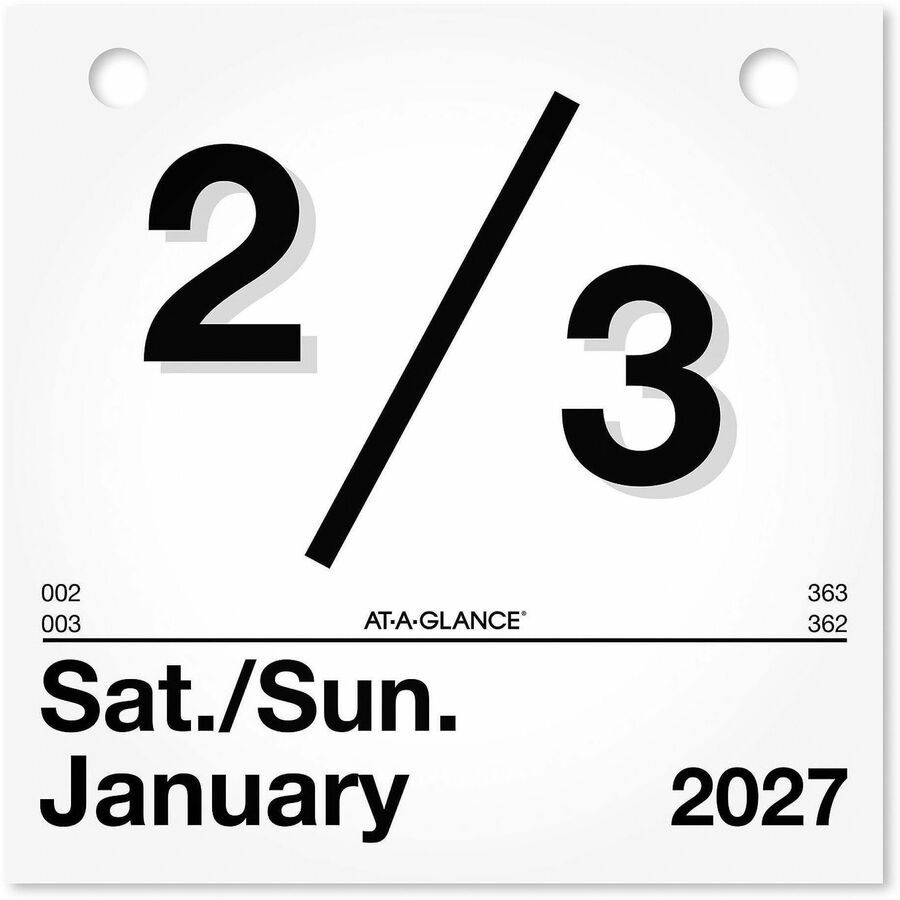 Today Is Daily Wall Calendar Refill, 6 x 6, White Sheets, 12-Month (Jan to Dec): 2024