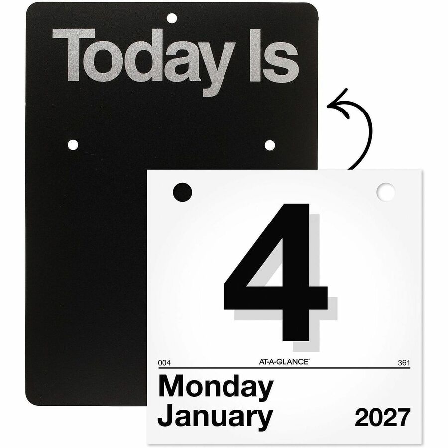 Today Is Daily Wall Calendar Refill, 6 x 6, White Sheets, 12-Month (Jan to Dec): 2024