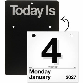 Today Is Daily Wall Calendar Refill, 6 x 6, White Sheets, 12-Month (Jan to Dec): 2024