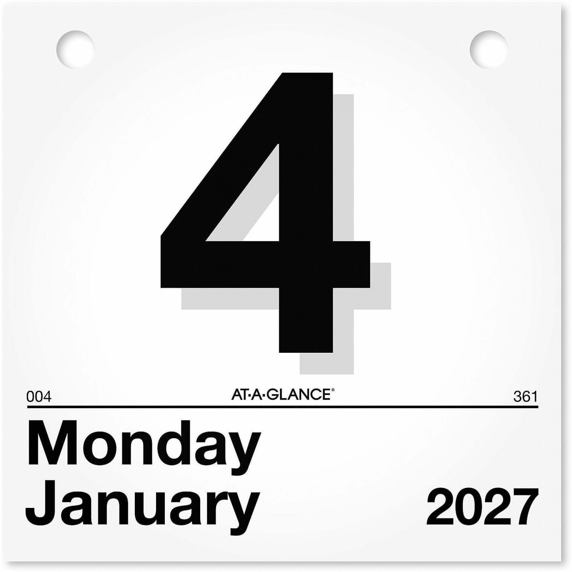 Today Is Daily Wall Calendar Refill, 6 x 6, White Sheets, 12-Month (Jan to Dec): 2024
