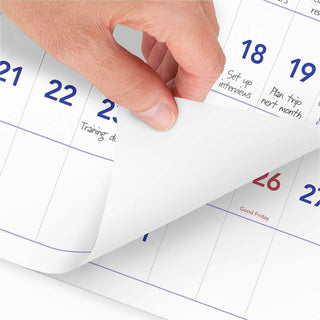 Deluxe Three-Month Reference Wall Calendar, Horizontal Orientation, 24 x 12, White Sheets, 15-Month (Dec-Feb): 2023 to 2025