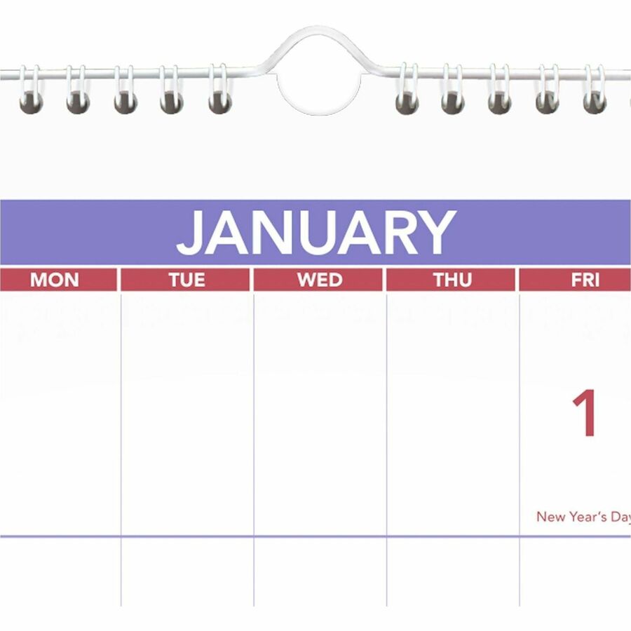 Deluxe Three-Month Reference Wall Calendar, Horizontal Orientation, 24 x 12, White Sheets, 15-Month (Dec-Feb): 2023 to 2025