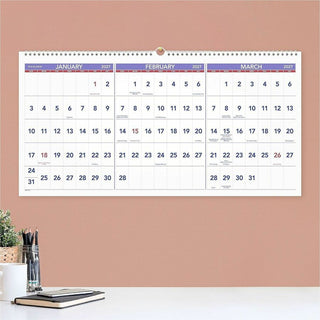 Deluxe Three-Month Reference Wall Calendar, Horizontal Orientation, 24 x 12, White Sheets, 15-Month (Dec-Feb): 2023 to 2025