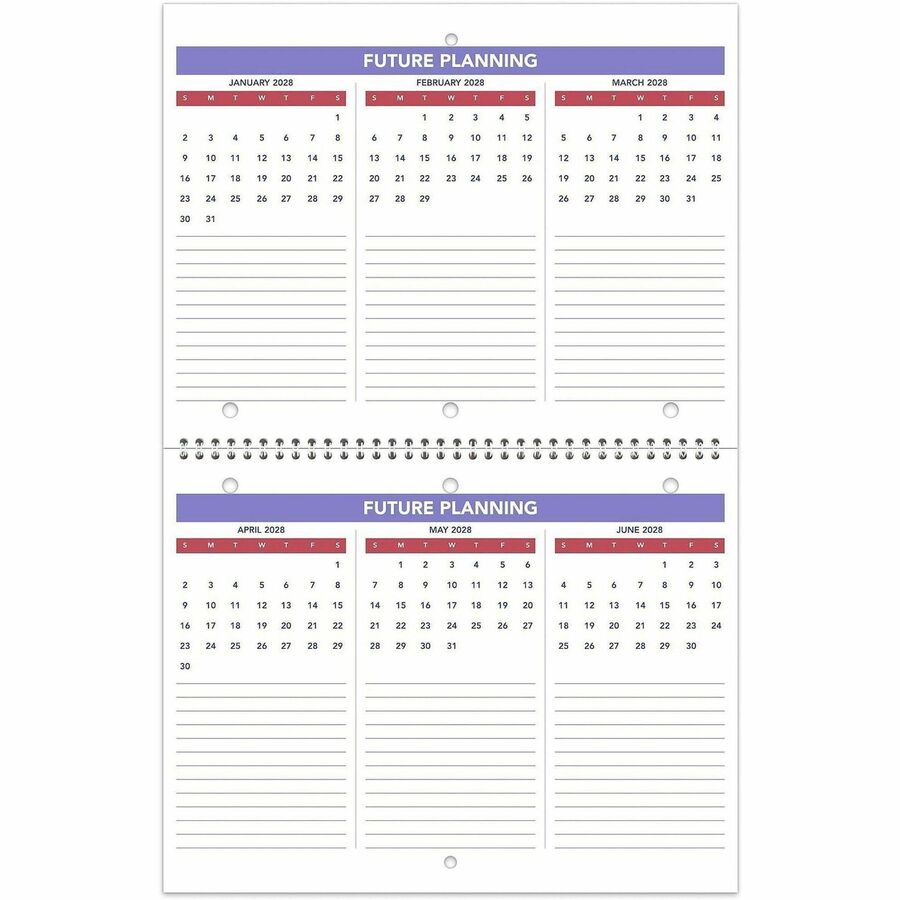 At-A-Glance Desk Wall Calendar - Small Size - Julian Dates - Monthly - 12 Month - January 2024 - December 2024 - 1 Month Single Page Layout 1 Month Double Page Layout - 11" x 8 1/2" White Sheet - 1.50" x 1.25" Block - Wire Bound - Desktop - White - P