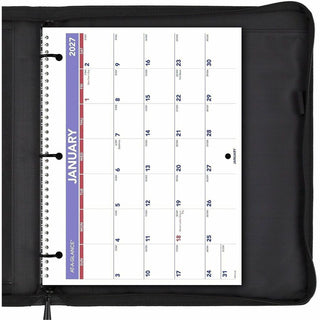 At-A-Glance Desk Wall Calendar - Small Size - Julian Dates - Monthly - 12 Month - January 2024 - December 2024 - 1 Month Single Page Layout 1 Month Double Page Layout - 11" x 8 1/2" White Sheet - 1.50" x 1.25" Block - Wire Bound - Desktop - White - P