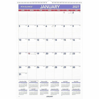 Monthly Wall Calendar with Ruled Daily Blocks, 15.5 x 22.75, White Sheets, 12-Month (Jan to Dec): 2024
