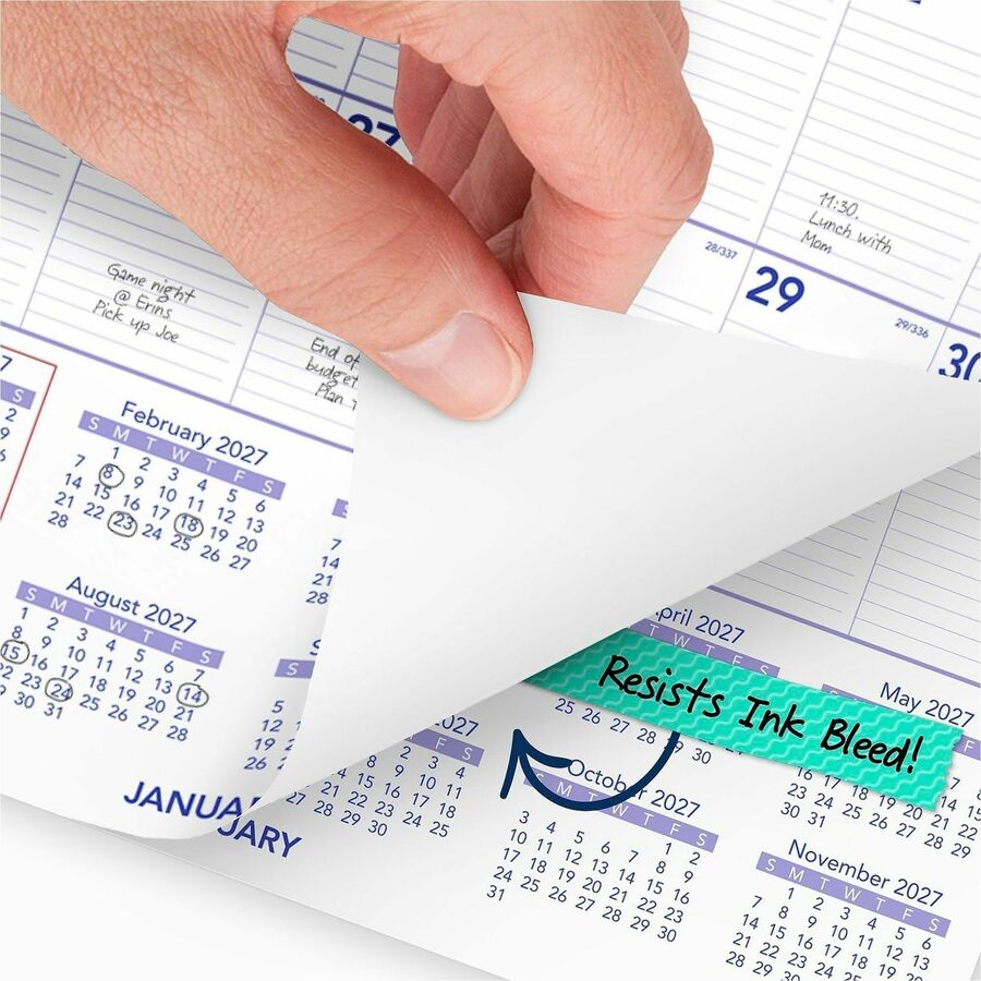 Monthly Wall Calendar with Ruled Daily Blocks, 20 x 30, White Sheets, 12-Month (Jan to Dec): 2024