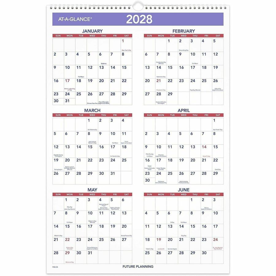 Three-Month Wall Calendar, 15.5 x 22.75, White Sheets, 12-Month (Jan to Dec): 2024