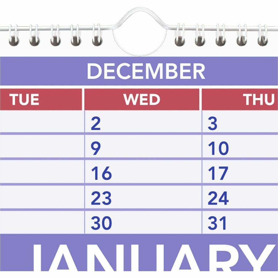 Three-Month Wall Calendar, 15.5 x 22.75, White Sheets, 12-Month (Jan to Dec): 2024
