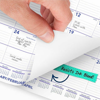 Two-Month Wall Calendar, 22 x 29, White/Blue/Red Sheets, 12-Month (Jan to Dec): 2024
