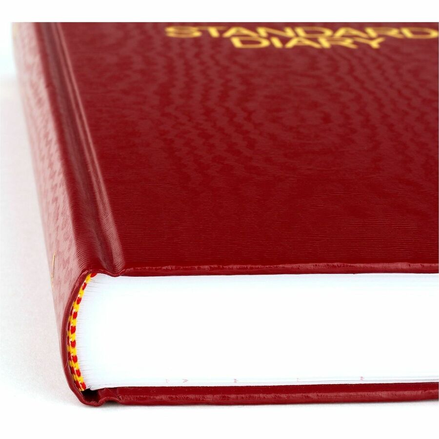 Standard Diary Daily Diary, 2024 Edition, Wide/Legal Rule, Red Cover, (200) 12 x 7.75 Sheets