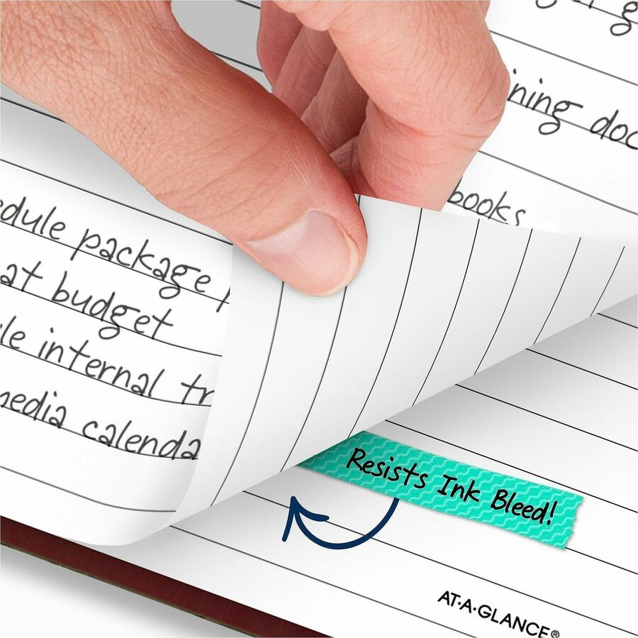 Standard Diary Daily Reminder Book, 2024 Edition, Medium/College Rule, Red Cover, (201) 8.25 x 5.75 Sheets