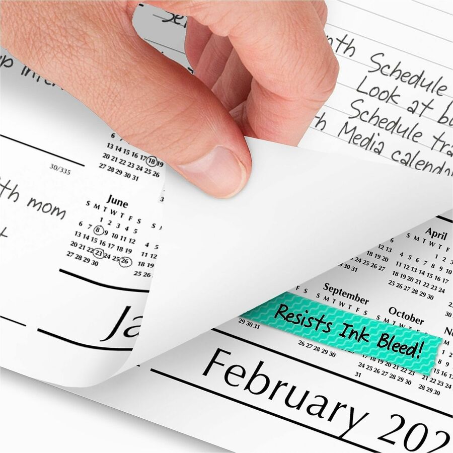 Compact Desk Pad, 18 x 11, White Sheets, Black Binding, Clear Corners, 12-Month (Jan to Dec): 2024