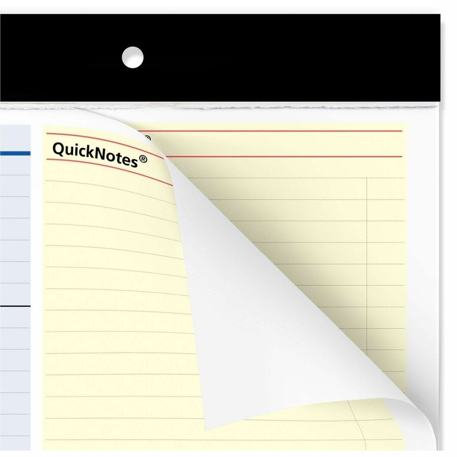 At-A-Glance QuickNotes 2024 Compact Monthly Desk Pad Calendar, Compact, 18" x 11" - Standard Size - Julian Dates - Monthly - 13 Month - January 2024 - January 2025 - 1 Month Single Page Layout - 18" x 11" White Sheet - Headband - Desktop - Blue, Whit