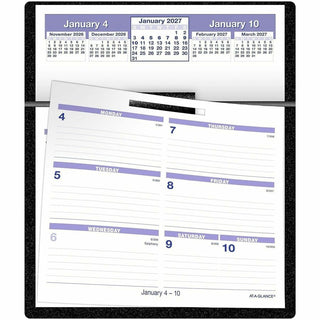 Flip-A-Week Desk Calendar and Base, 7 x 5.5, White Sheets, 12-Month (Jan to Dec): 2024