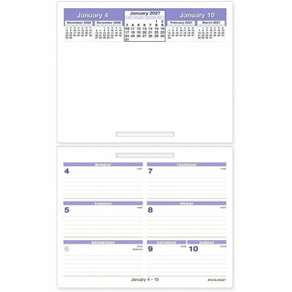 Flip-A-Week Desk Calendar and Base, 7 x 5.5, White Sheets, 12-Month (Jan to Dec): 2024