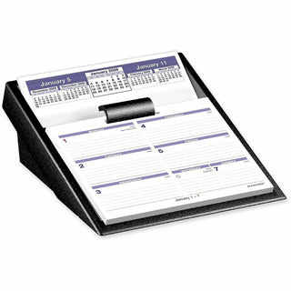 Flip-A-Week Desk Calendar and Base, 7 x 5.5, White Sheets, 12-Month (Jan to Dec): 2024