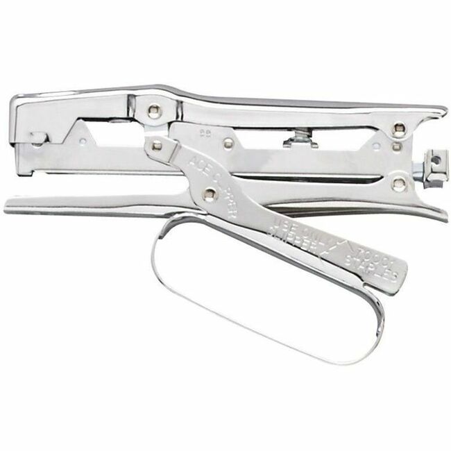 Advantus Ace Chrome Clipper Stapler - 20 of 20lb Paper Sheets Capacity - 210 Staple Capacity - Full Strip - 1/4" Staple Size - 1 Each - Chrome - 