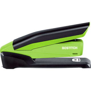 InPower One-Finger 3-in-1 Desktop Stapler with Antimicrobial Protection, 20-Sheet Capacity, Green/Black