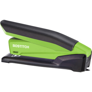 InPower One-Finger 3-in-1 Desktop Stapler with Antimicrobial Protection, 20-Sheet Capacity, Green/Black