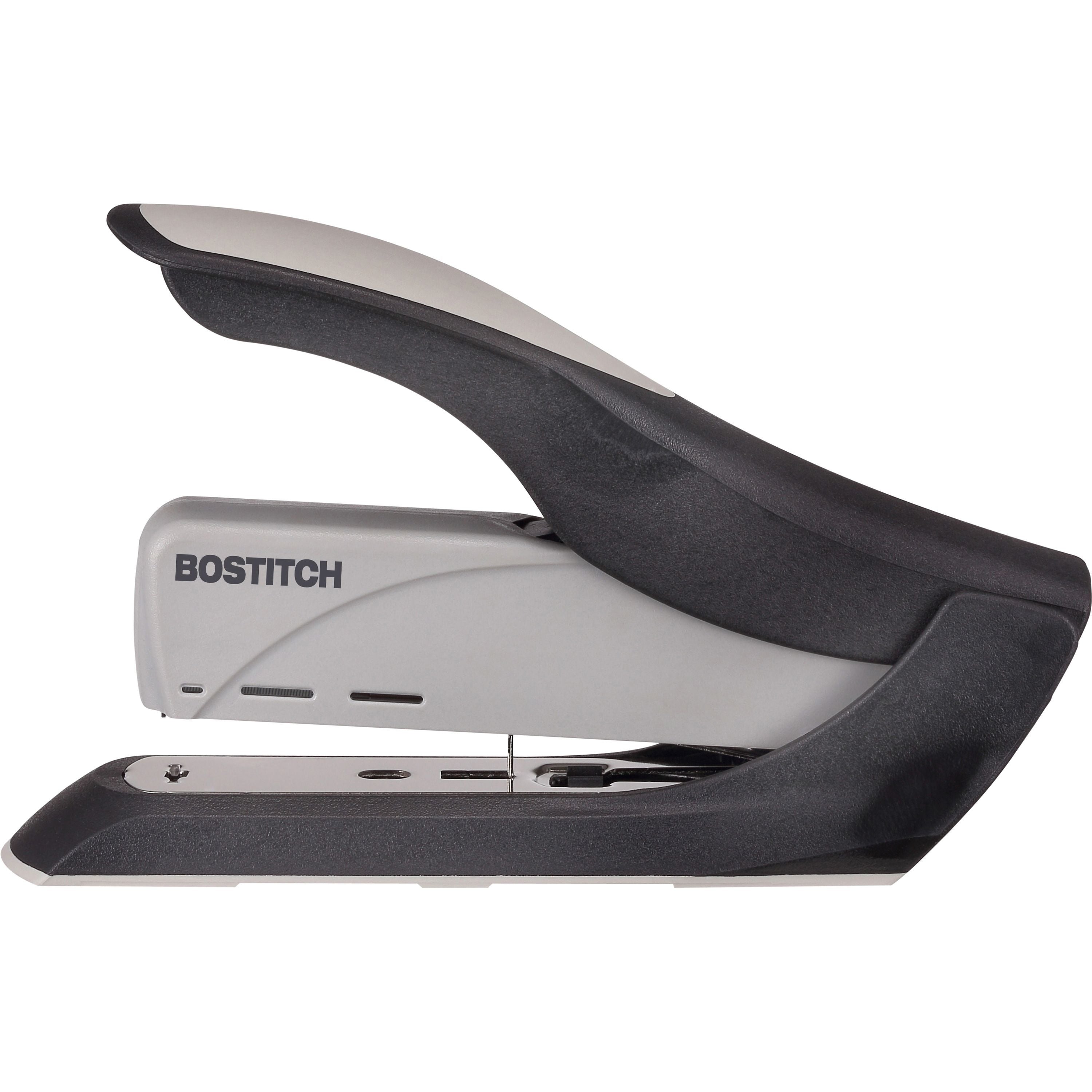 Bostitch Spring-Powered Antimicrobial Heavy Duty Stapler - 60 Sheets Capacity - 5/16" , 3/8" Staple Size - 1 Each - Black, Gray - 2