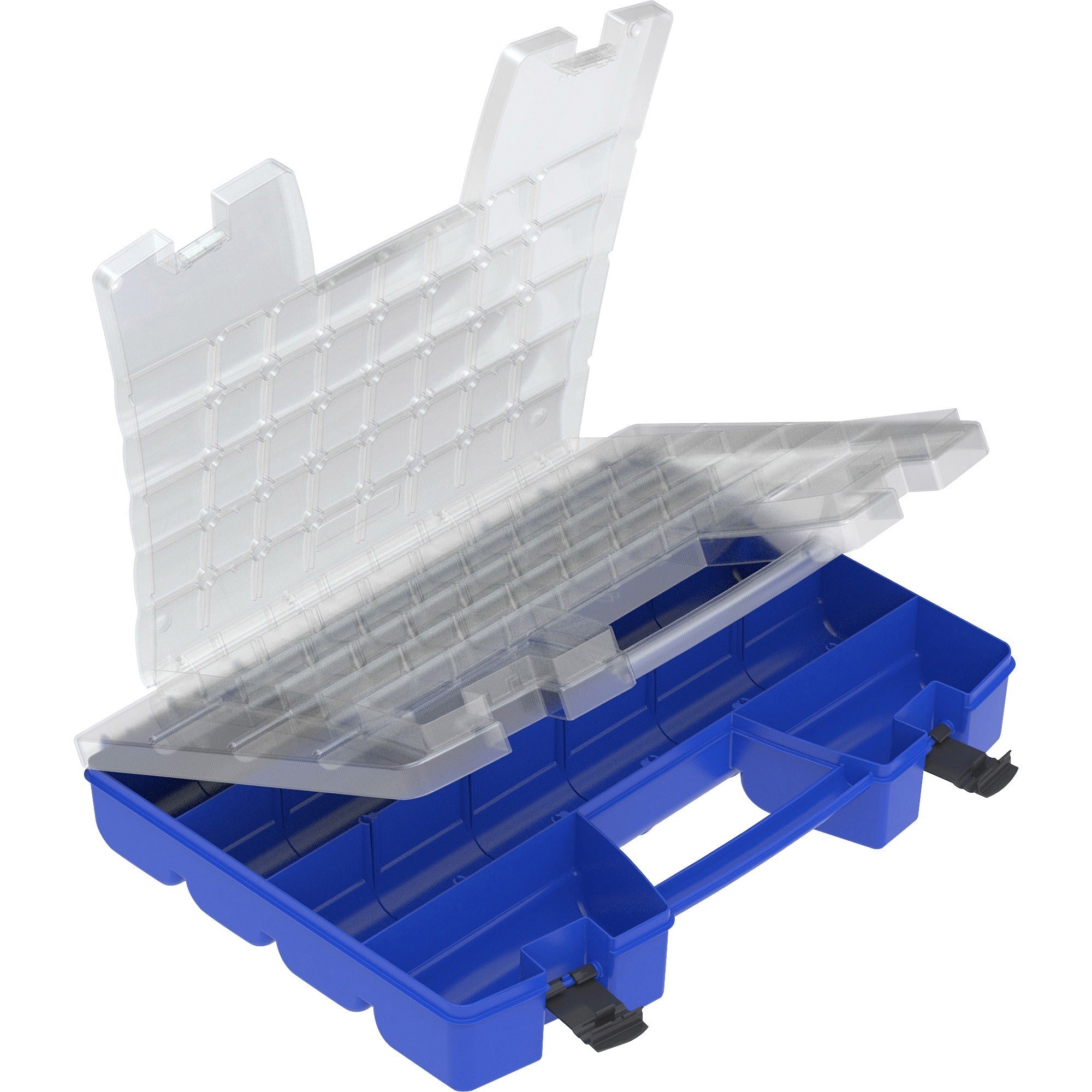 Akro-Mils Portable Organizer - External Dimensions: 13.4" Width x 18.3" Depth x 3.6" Height - Latching Closure - Blue, Clear, Black - For Multipurpose - 1 Each - 
