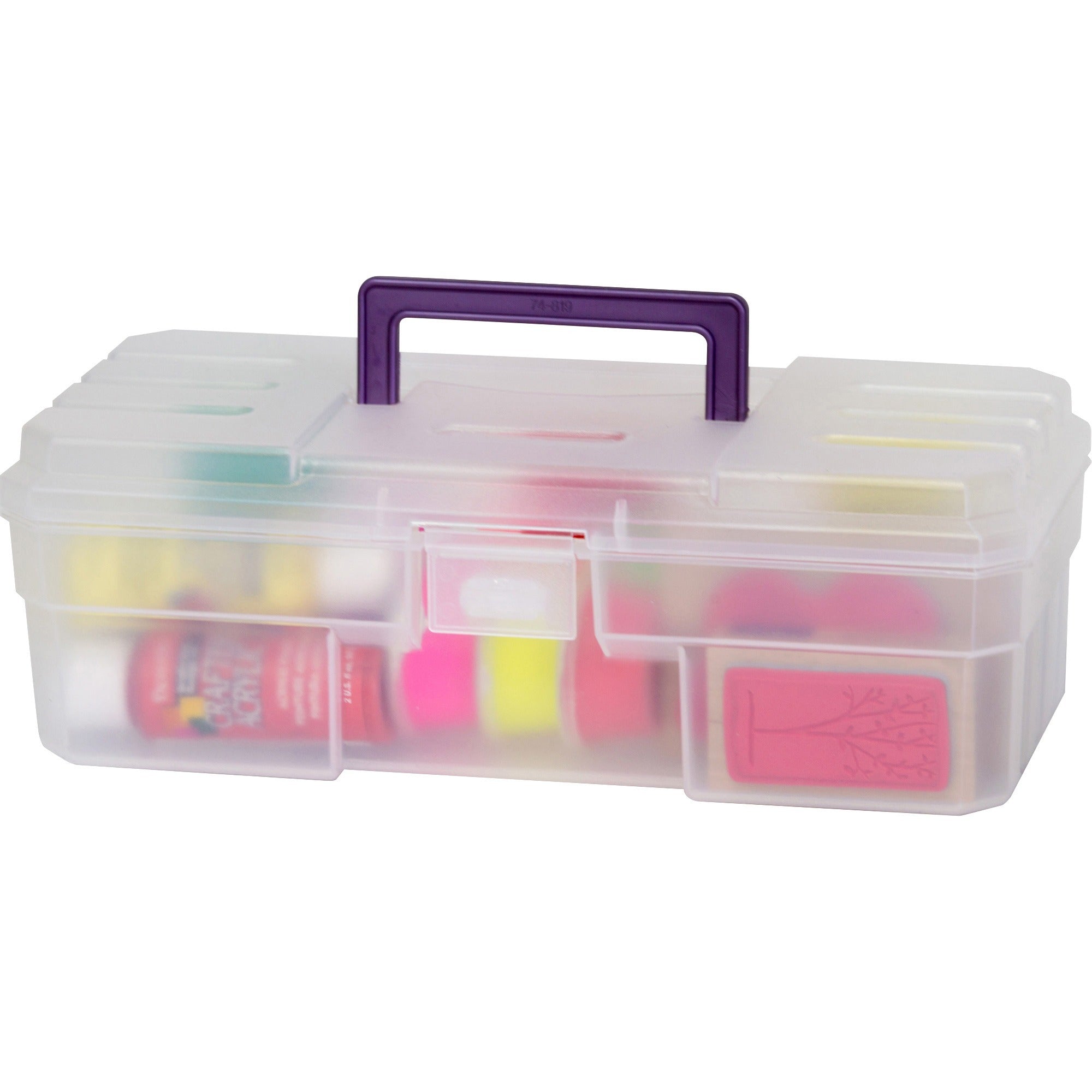 Akro-Mils 12" All-purpose Storage Box - External Dimensions: 6" Width x 12" Depth x 4" Height - Latching Closure - Plastic - Clear - 1 Each