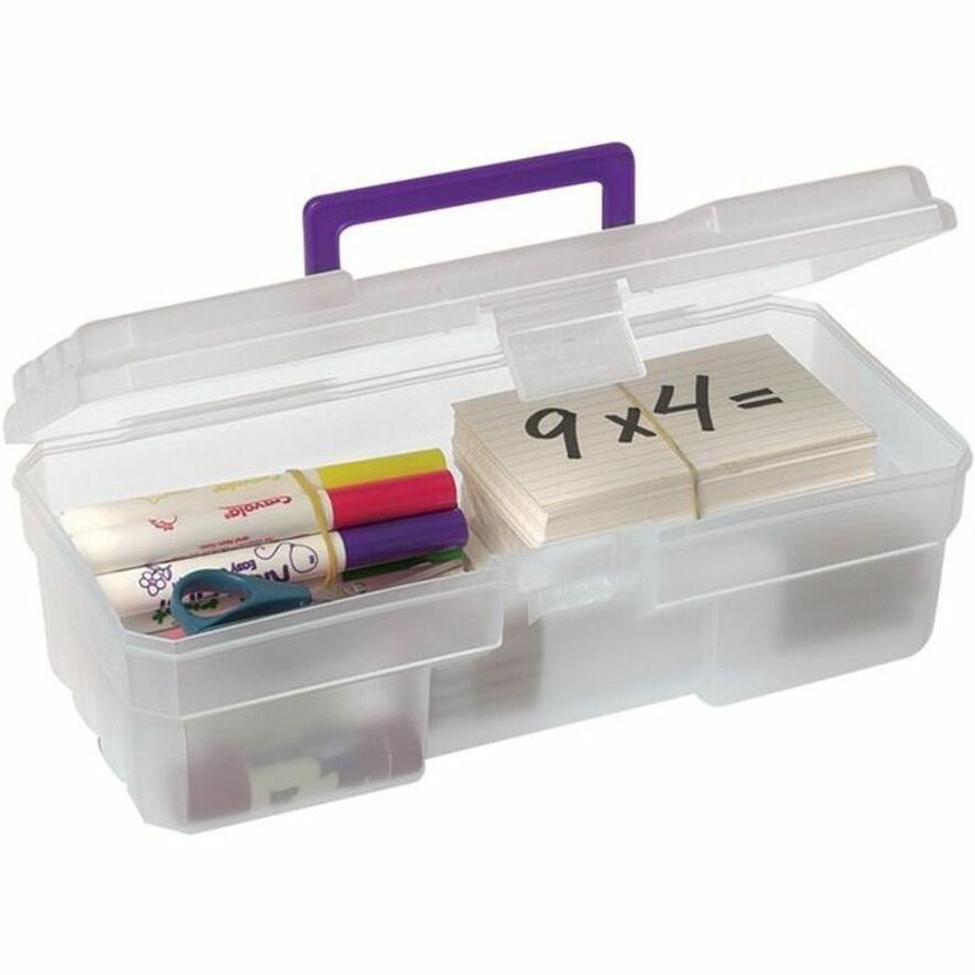 Akro-Mils 12" All-purpose Storage Box - External Dimensions: 6" Width x 12" Depth x 4" Height - Latching Closure - Plastic - Clear - 1 Each