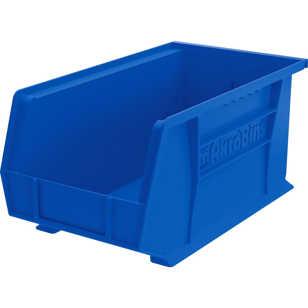 Akro-Mils AkroBin - 7" Height x 8.3" Width x 14.8" Depth - Unbreakable, Water Proof, Stackable, Corrosion Proof - Blue - Polymer - 1 Each