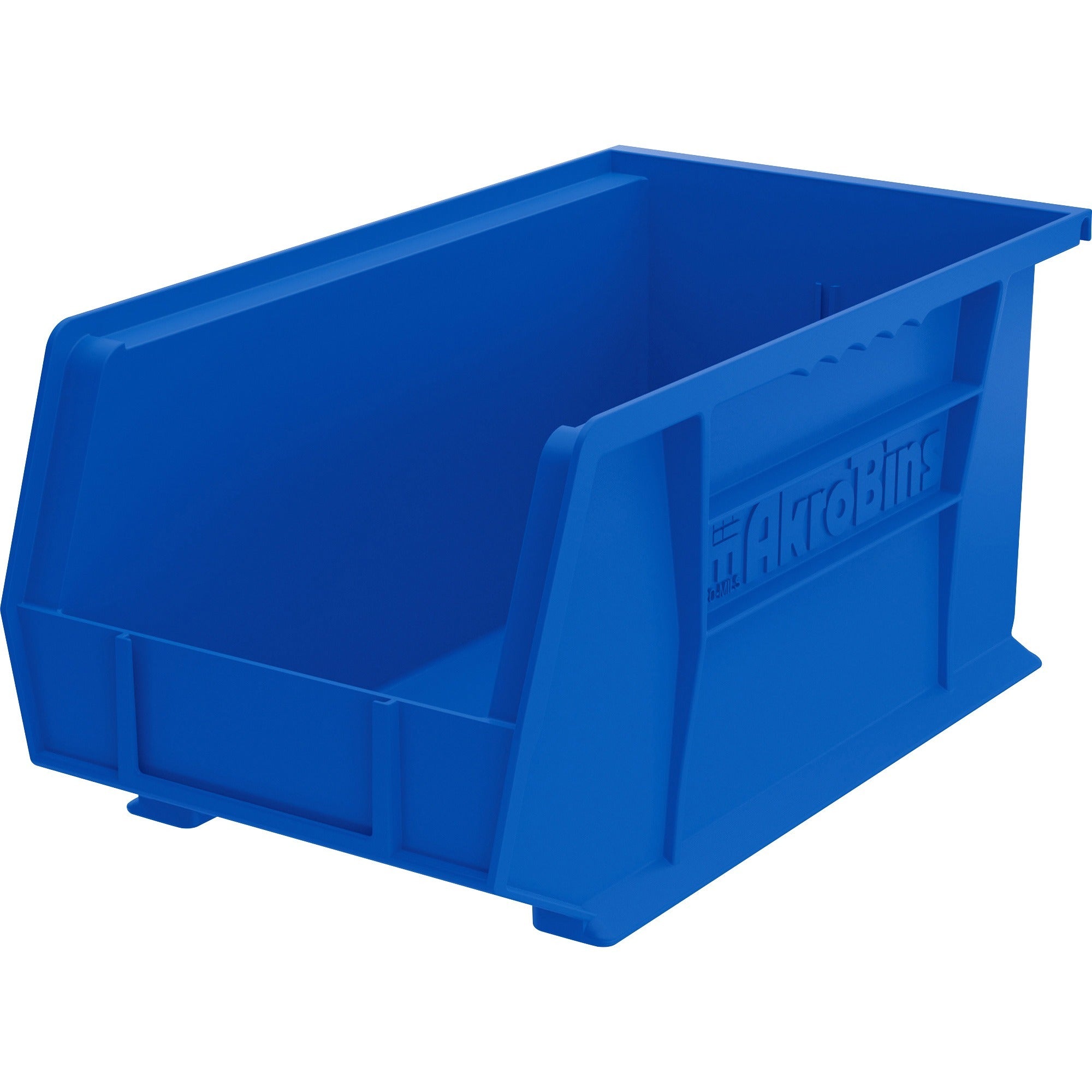 Akro-Mils AkroBin - 7" Height x 8.3" Width x 14.8" Depth - Unbreakable, Water Proof, Stackable, Corrosion Proof - Blue - Polymer - 1 Each