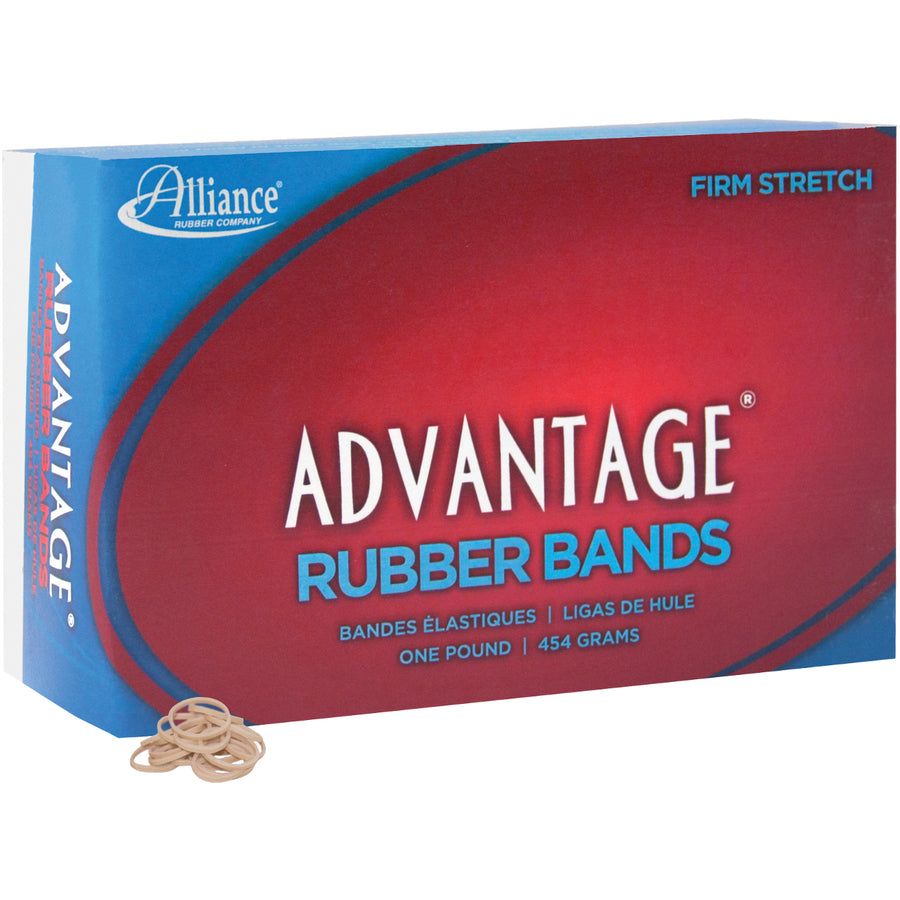 Alliance Rubber 26085 Advantage Rubber Bands - Size #8 - Approx. 5200 Bands - 7/8" x 1/16" - Natural Crepe - 1 lb Box - 