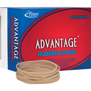 Alliance Rubber 26339 Advantage Rubber Bands - Size #33 - Approx. 150 Bands - 3 1/2" x 1/8" - Natural Crepe - 1/4 lb Box