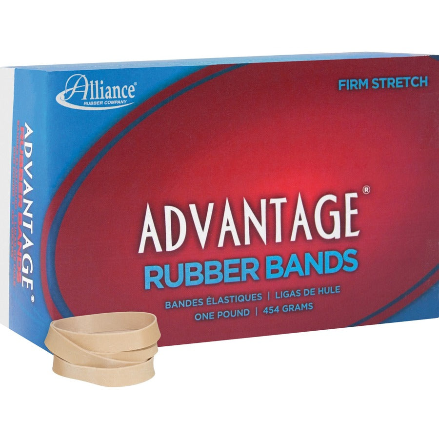 Alliance Rubber 26845 Advantage Rubber Bands - Size #84 - Approx. 150 Bands - 3 1/2" x 1/2" - Natural Crepe - 1 lb Box
