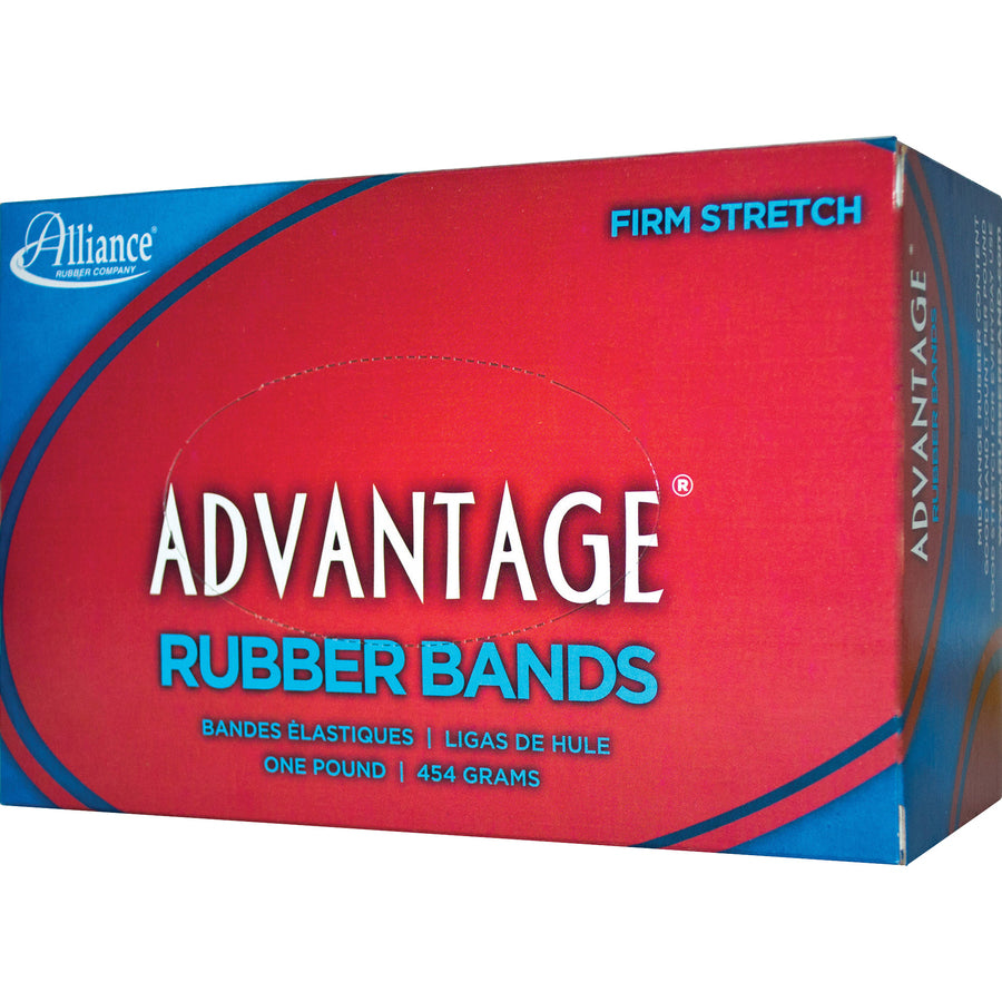 Alliance Rubber 27075 Advantage Rubber Bands - Size #107 - Approx. 40 Bands - 7" x 5/8" - Natural Crepe - 1 lb Box
