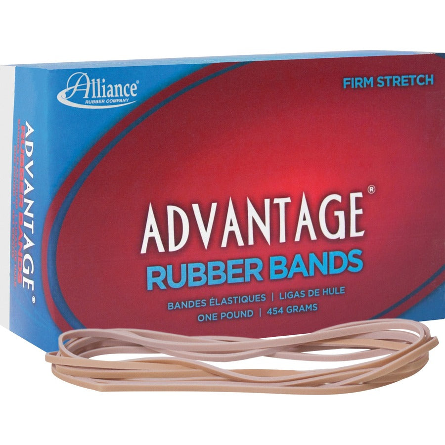 Alliance Rubber 27405 Advantage Rubber Bands - Size #117B - Approx. 200 Bands - 7" x 1/8" - Natural Crepe - 1 lb Box