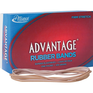 Alliance Rubber 27405 Advantage Rubber Bands - Size #117B - Approx. 200 Bands - 7" x 1/8" - Natural Crepe - 1 lb Box