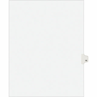 Preprinted Legal Exhibit Side Tab Index Dividers, Avery Style, 10-Tab, 16, 11 x 8.5, White, 25/Pack, (1016)