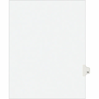 Preprinted Legal Exhibit Side Tab Index Dividers, Avery Style, 10-Tab, 19, 11 x 8.5, White, 25/Pack, (1019)