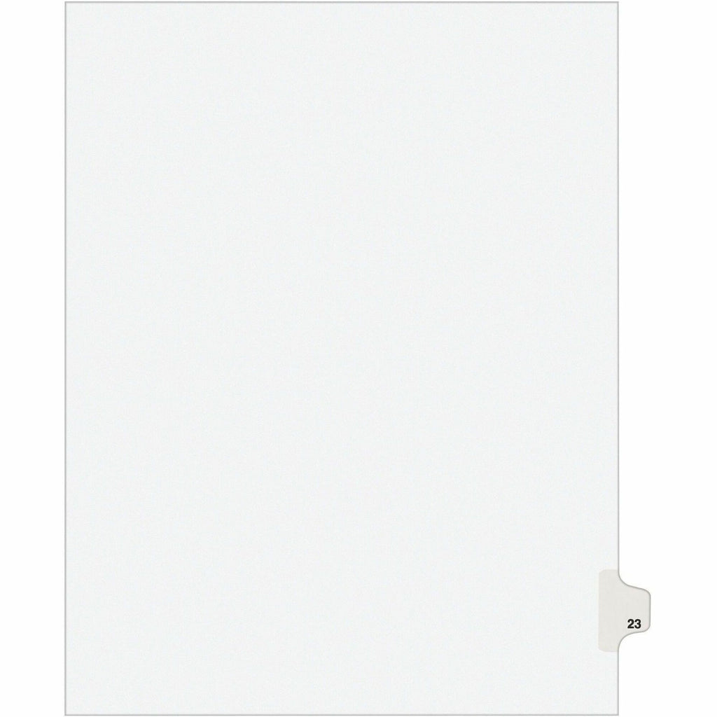 Preprinted Legal Exhibit Side Tab Index Dividers, Avery Style, 10-Tab, 23, 11 x 8.5, White, 25/Pack, (1023)