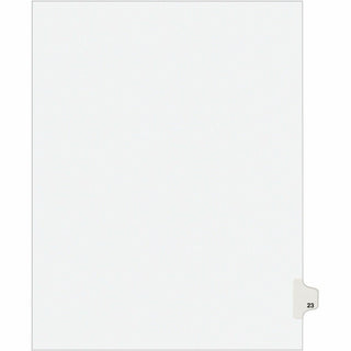 Preprinted Legal Exhibit Side Tab Index Dividers, Avery Style, 10-Tab, 23, 11 x 8.5, White, 25/Pack, (1023)