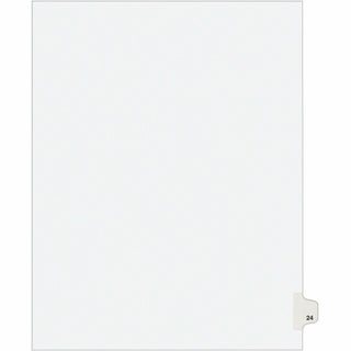 Preprinted Legal Exhibit Side Tab Index Dividers, Avery Style, 10-Tab, 24, 11 x 8.5, White, 25/Pack, (1024)